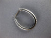 ESTATE .50CT DIAMOND 14K WHITE GOLD 3D CLASSIC TWO ROW OVAL HUGGIE HOOP EARRINGS