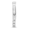 ESTATE .27CT DIAMOND 14KT WHITE GOLD 3D INSIDE OUT 1/2 INCH HUGGIE HOOP EARRINGS
