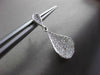 ESTATE LARGE .74CT ROUND DIAMOND 14K WHITE GOLD 3D PEAR FLOATING DROP EARRINGS