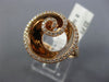 ESTATE WIDE .33CT DIAMOND 14KT ROSE GOLD 3D OPEN CIRCULAR SWIRL FLOWER LOVE RING