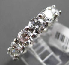 ESTATE WIDE 6.07CT DIAMOND 14KT WHITE GOLD SHARED PRONG ETERNITY WEDDING RING