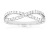 ESTATE .33CT DIAMOND 14KT WHITE GOLD 3D CLASSIC INFINITY FRIENDSHIP LOVE RING