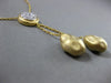 ESTATE .38CT DIAMOND 14KT WHITE & YELLOW GOLD 3D CLUSTER HAMMER LARIAT NECKLACE