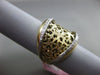 ESTATE LARGE .35CT DIAMOND 14KT TWO TONE GOLD 3D HANDCRAFTED OPEN FILIGREE RING