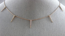 ESTATE .15CT ROUND DIAMOND 14KT ROSE GOLD 3D BY THE YARD SPIKY FLOATING PENDANT