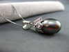 ANTIQUE LARGE .80CT DIAMOND 14KT WHITE GOLD AAA TAHITIAN PEARL DROP PENDANT #167
