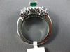 ANTIQUE 2.19CT DIAMOND & AAA EMERALD 14KT WHITE GOLD 3D ENGAGEMENT RING #16061