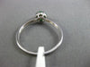 ESTATE .23CT DIAMOND & AAA EMERALD 14K WHITE GOLD FLOWER CLUSTER FRIENDSHIP RING