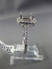 ESTATE WIDE .77CT DIAMOND 14KT WHITE GOLD 3D HALO SEMI MOUNT ENGAGEMENT RING