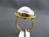 ANTIQUE LARGE 14KT YELLOW GOLD HANDCRAFTED LADY CAMEO FILIGREE ROPE RING