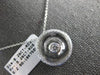 ESTATE .52CT DIAMOND 18K WHITE GOLD 3D SOLITAIRE CIRCLE OF LIFE FLOATING PENDANT