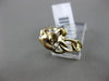 ESTATE .08CT ROUND DIAMOND 14KT YELLOW GOLD 3D MATTE HAPPY PANTHER ETOILE RING