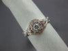 ESTATE .54CT WHITE & PINK DIAMOND 14KT WHITE GOLD 3D CLUSTER INFINITY LOVE RING