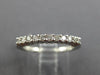 ESTATE .33CT DIAMOND 14K WHITE GOLD 11 STONE ANNIVERSARY WEDDING RING BAND 23997