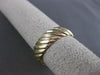 ESTATE WIDE 14KT YELLOW GOLD SOLID RIDGED WEDDING ANNIVERSARY BAND RING #2983