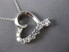 ESTATE .77CT DIAMOND 14K WHITE GOLD 3D CLASSIC OPEN HEART FLOATING PENDANT #3210