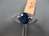 ESTATE 1.67CT DIAMOND & AAA OVAL SAPPHIRE 14KT WHITE GOLD MULTI HEART LOVE RING