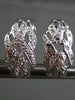 ESTATE WIDE .10CT DIAMOND 14KT WHITE GOLD 3D WOVEN CRISS CROSS CLIP ON EARRINGS