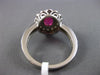 LARGE 2.25CT DIAMOND & AAA OVAL RUBY 14KT WHITE GOLD 3D FILIGREE ENGAGEMENT RING