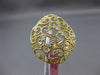 ESTATE LARGE .65CT DIAMOND 14KT YELLOW GOLD ETOILE 3D OPEN FILIGREE FUN RING