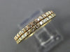 ESTATE .36CT DIAMOND 18KT YELLOW & ROSE GOLD SEMI ETERNITY DOUBLE STACKABLE RING