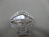 ESTATE WIDE 1.62CT DIAMOND 14KT WHITE GOLD 3D DOUBLE SIDED MULTI ROW FUN RING