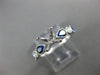 ESTATE .96CT DIAMOND & AAA SAPPHIRE 14K WHITE GOLD 3D SEMI MOUNT ENGAGEMENT RING