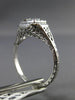 ANTIQUE .40CT DIAMOND 18KT WHITE GOLD SOLITAIRE FILIGREE ENGAGEMENT RING #21614