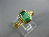 1.20CT DIAMOND & AAA EMERALD 18KT YELLOW GOLD SEMI BEZEL CLASSIC ENGAGEMENT RING
