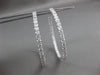 ESTATE LARGE 6.07CT DIAMOND 14K WHITE GOLD 3D DOUBLE SIDED CLASSIC HOOP EARRINGS