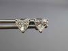 ESTATE .76CT DIAMOND 14KT WHITE GOLD CLASSIC HEART SHAPED STUD EARRINGS #26043
