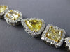 ESTATE LARGE GIA 50.16CT WHITE & FANCY DIAMOND 18K 2 TONE GOLD ETERNITY NECKLACE
