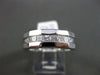 ESTATE WIDE .79CT DIAMOND PRINCESS 14KT WHITE GOLD 3D WEDDING ANNIVERSARY RING