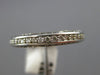 ANTIQUE 1.2CT ROUND DIAMOND 14K WHITE GOLD CLASSIC FILIGREE ETERNITY RING #17735