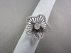 ESTATE WIDE FLOWER 14KT WHITE AND BLACK GOLD .50CT DIAMOND RING AMAZING!!!!!!!!!