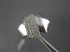 ANTIQUE .46CT DIAMOND 14KT WHITE GOLD CLASSIC PAVE LOVE KNOT COCKTAIL RING #1333