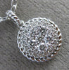 ESTATE .40CT DIAMOND 18KT WHITE GOLD 3D CLASSIC CIRCULAR PAVE FLOATING PENDANT