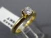 ESTATE .40CT DIAMOND 18KT YELLOW GOLD 3D ROUND SOLITAIRE ENGAGEMENT RING #6442