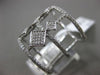 ESTATE LARGE .54CT DIAMOND 14KT WHITE GOLD 3D MULTI ROW DIAMOND SHAPE FUN RING