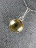 ESTATE 4.0CT AAA CITRINE 14KT WHITE GOLD EXTRA FACET ROUND CLASSIC BEZEL PENDANT