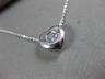 ESTATE .23CT DIAMOND 14KT WHITE GOLD 3D CLASSIC SOLITAIRE HEART PENDANT #5189