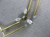 ANTIQUE .40CT DIAMOND 18K WHITE & YELLOW GOLD 3D V SHAPE FLOATING NECKLACE #3635