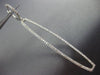 ESTATE LONG .81CT DIAMOND 14KT WHITE GOLD 3D RECTANGULAR HUGGIE HANGING EARRINGS