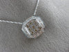 ESTATE .50CT WHITE & FANCY YELLOW DIAMOND 14K WHITE GOLD FILIGREE PENDANT #20803