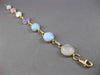 ESTATE WIDE MULTI GEM STONE 14KT YELLOW GOLD 3D HANDCRAFTED FUN LUCKY BRACELET