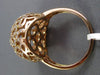 ESTATE LARGE 1.26CT DIAMOND 14KT ROSE GOLD 3D FILIGREE DOME SHAPE BUTTERFLY RING