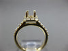 ESTATE .34CT DIAMOND 14KT YELLOW GOLD 3D OCTAGON HALO SEMI MOUNT ENGAGEMENT RING