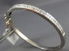 ESTATE 2.50CT PRINCESS CUT DIAMOND 14KT WHITE GOLD 2 ROW CLASSIC BANGLE BRACELET