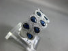 ESTATE WIDE 3.42CT DIAMOND & AAA SAPPHIRE 14KT GOLD 3D INFINITY ANNIVERSARY RING