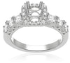 ESTATE .70CT ROUND & PRINCESS DIAMOND 14KT WHITE GOLD SEMI MOUNT ENGAGEMENT RING